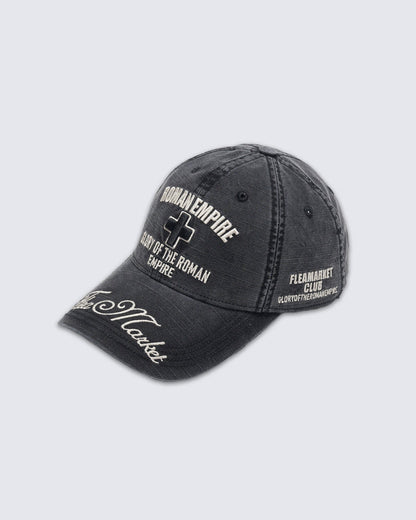 Vintage Washed Roman Letter Embroidery Baseball Cap