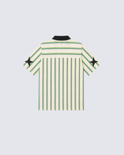 Striped Number Graphic Sport Jersey Tee