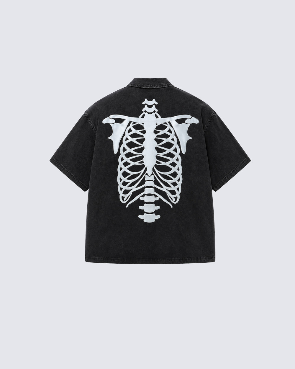 Vintage Washed Skeleton Graphic Shirt