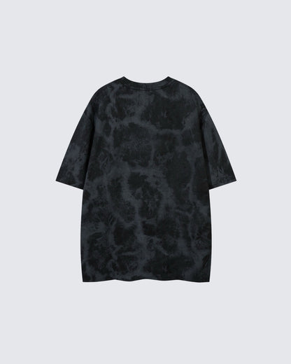 Tie-Dye Tribal Flame Graphic Oversized T-Shirt