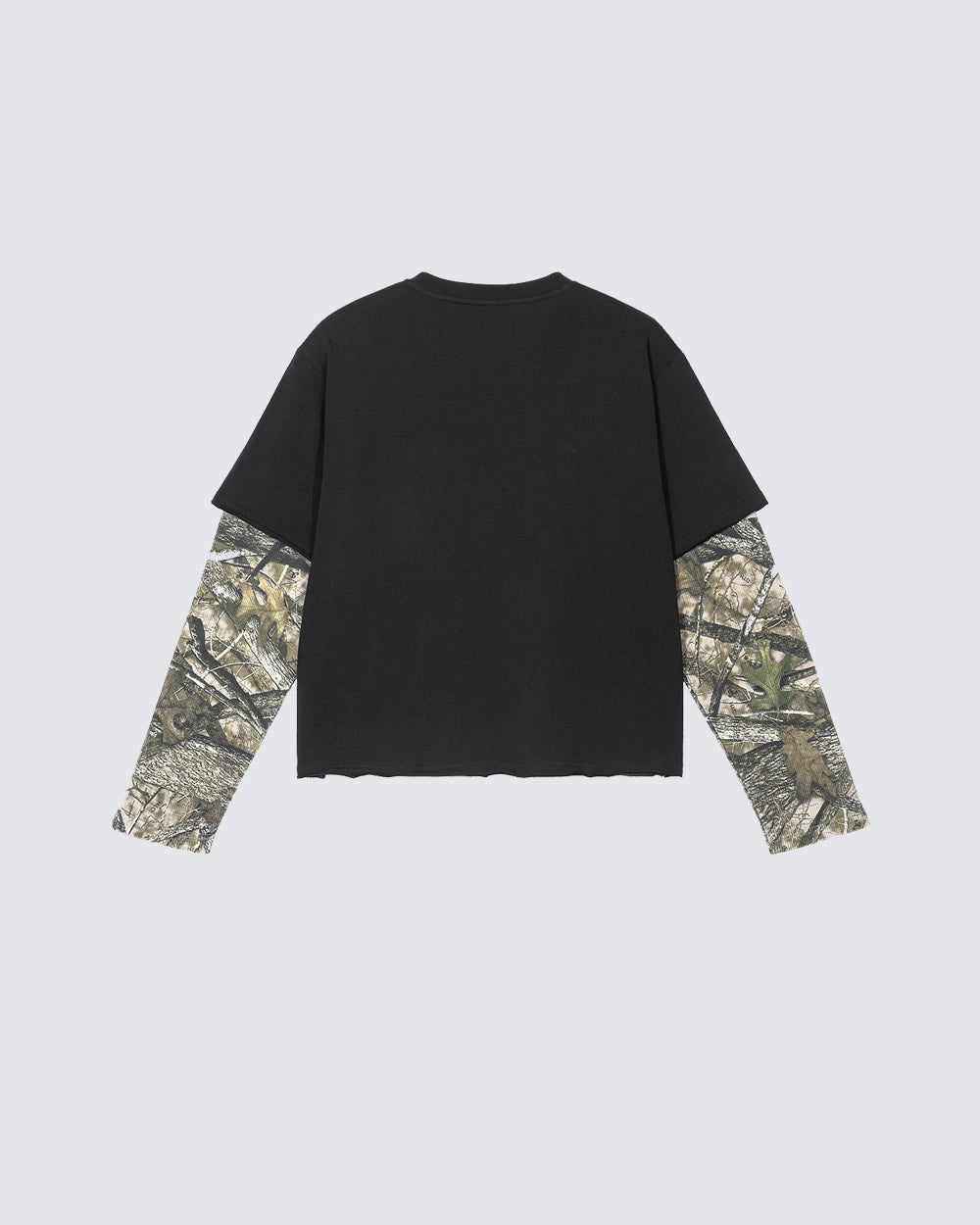 Graphic Camo Sleeve Layered Tee