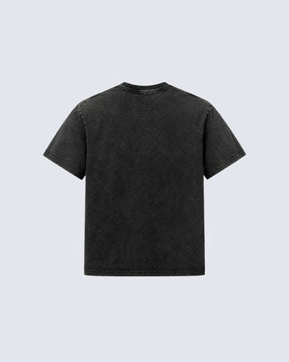 Retro Washed Flame Print Personalized T-Shirt