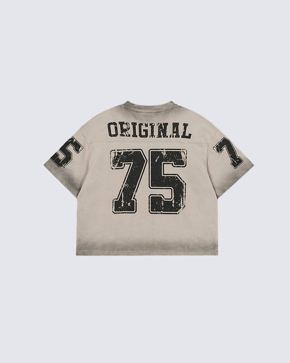 Vintage Washed 75 Varsity Cropped Tee