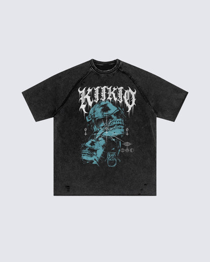 Vintage Washed Skull Graphic T-Shirt