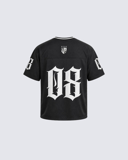 Gothic Number Mesh Jersey Tee