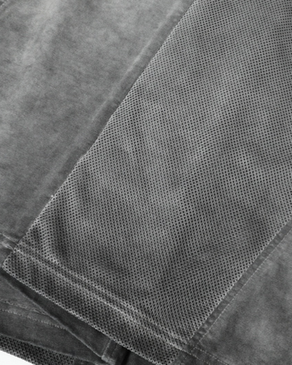 American Vintage Washed Panel Stitching Short Sleeve T-Shirt