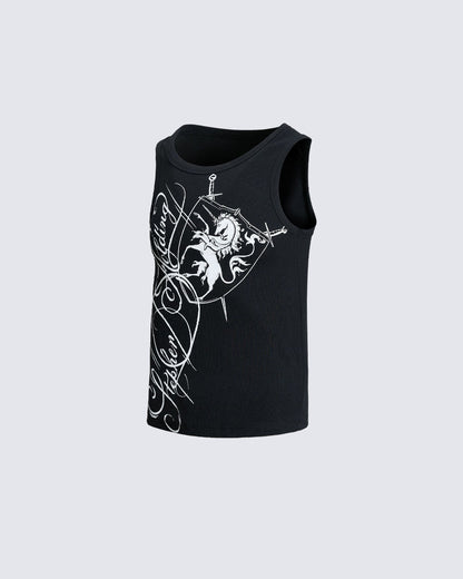 Retro-Style Printed Vest With Unique Design