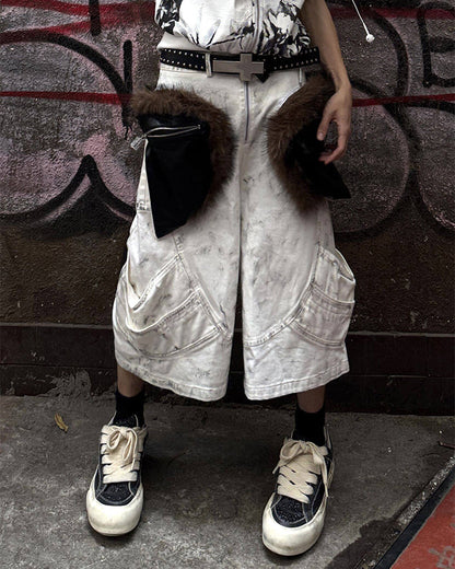 New Wasteland Fur Pocket Utility Shorts