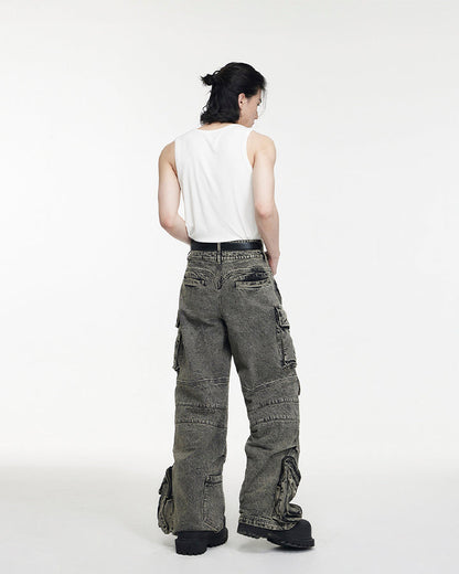 Vintage Multi Pocket Cargo Jeans