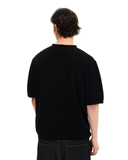 Vintage Embroidered Henley Short Sleeve Tee