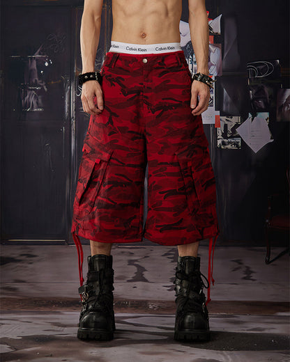 Light Asian Street Camo Utility Shorts