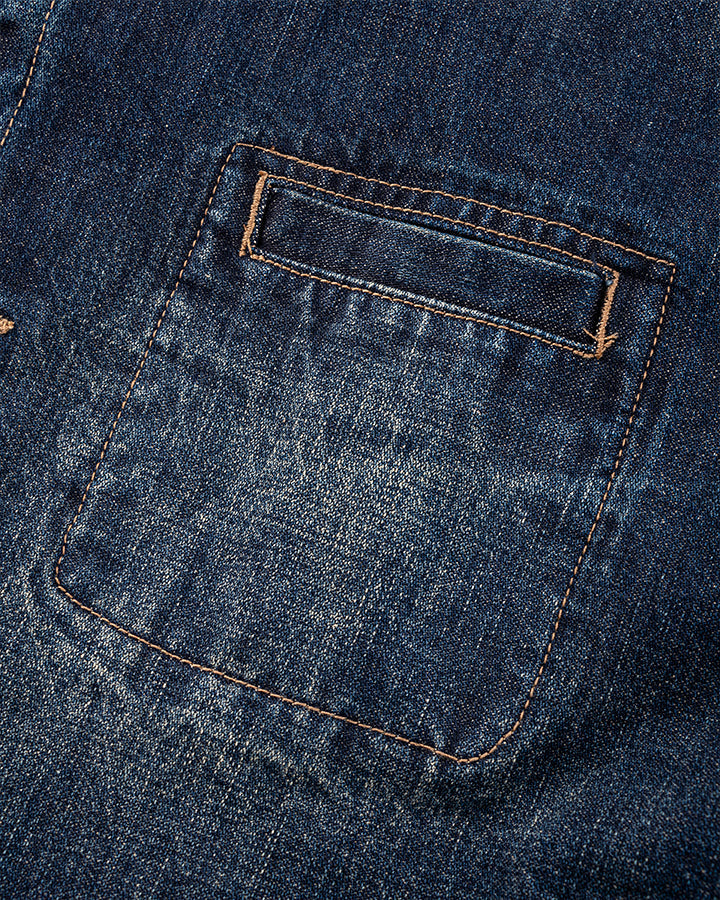 Autumn Winter New Vintage Washed Denim Jacket