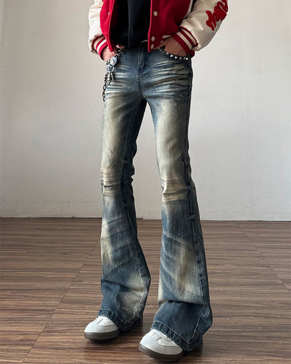 American Vintage Whiskered Flared Jeans