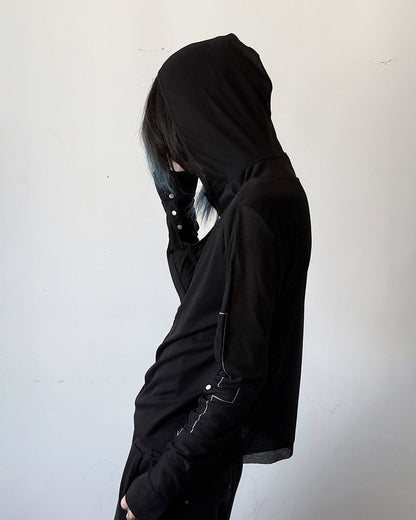 Slim Fit Long Sleeve Pullover with Unique Design