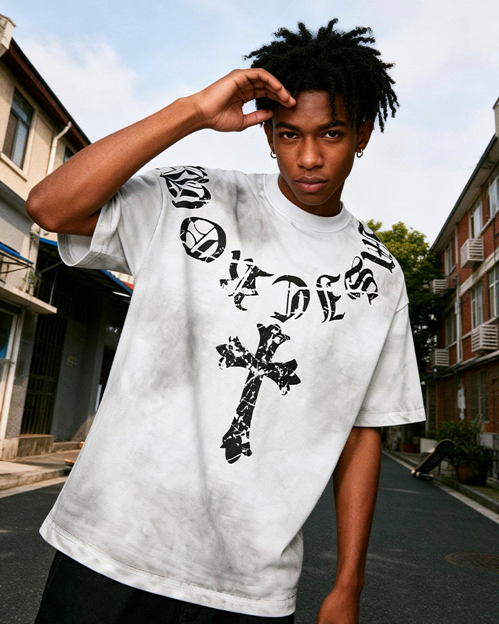 Vintage Dirty Spray Graphic Short Sleeve