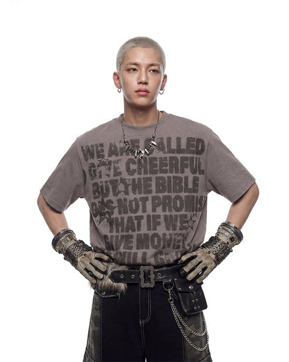 Hip-Hop Letter Print Short Sleeve T-Shirt New