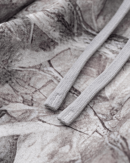 Fleece-Lined Camouflage Print Straight-Leg Pants