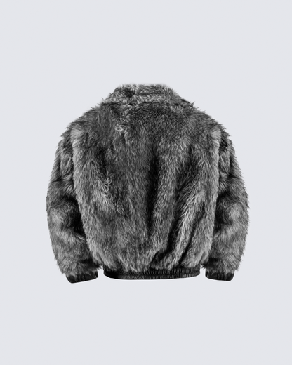 Reversible Faux Fur & Faux Leather Jacket