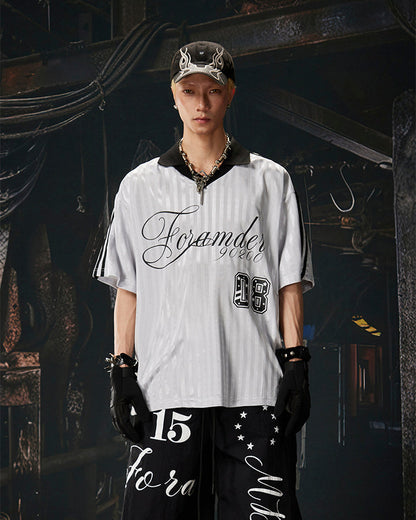 New Striped Polo Jersey T-Shirt