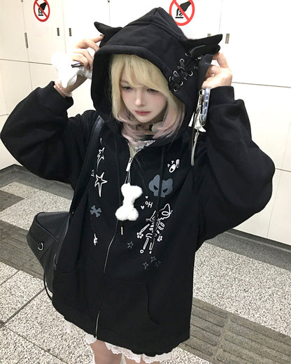 American Style Graphic Hoodie Subculture