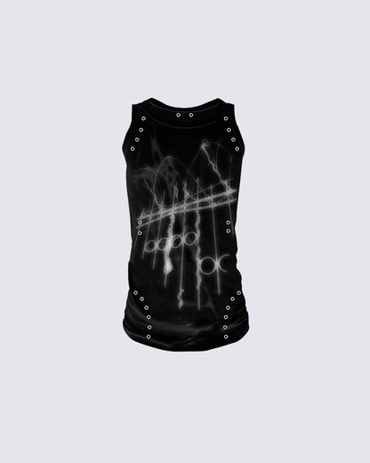 American Gothic Rivet Slim Fit Tank Top
