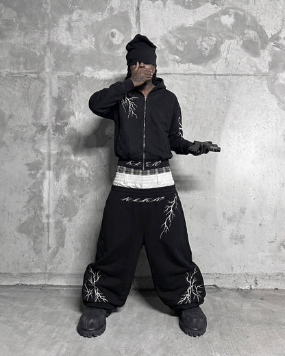 LIGHTNING Series | New Dark Hooded Zip Sweatshirt