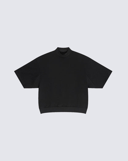 New Minimal Mock Neck Short Sleeve T-Shirt