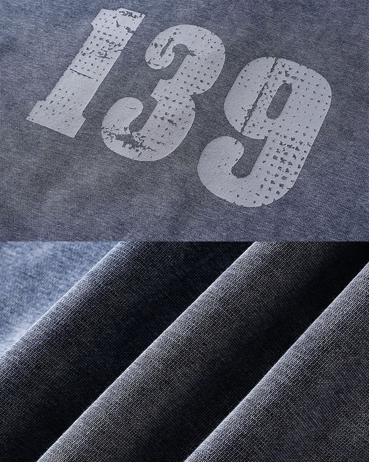 American Street Distressed Print Zip-Up Hoodie