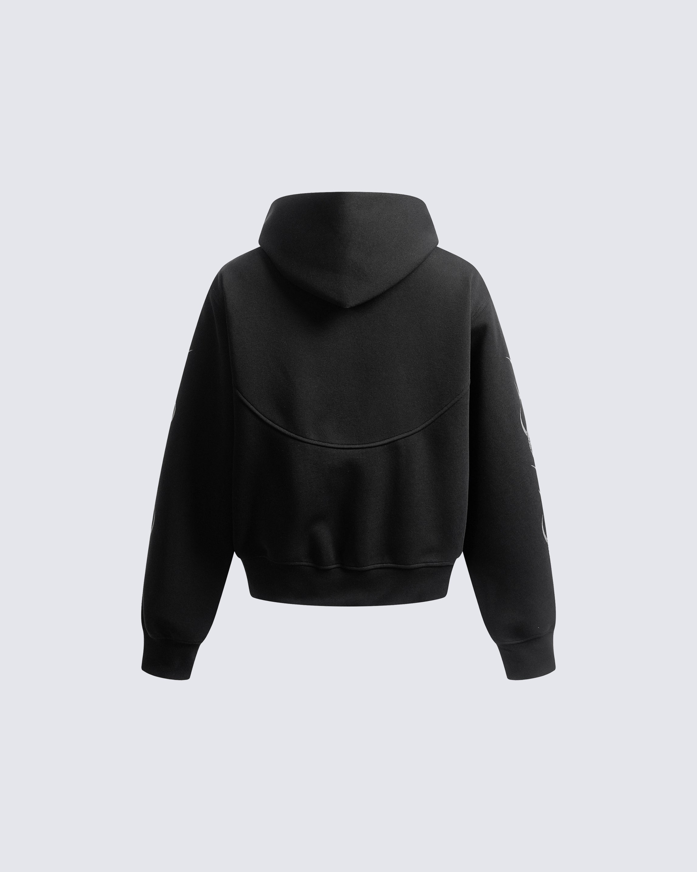 Embroidered Graphic Zip-Up Hoodie