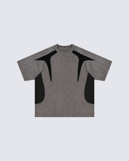 Curved Panel Sporty New Short Sleeve T-Shirt