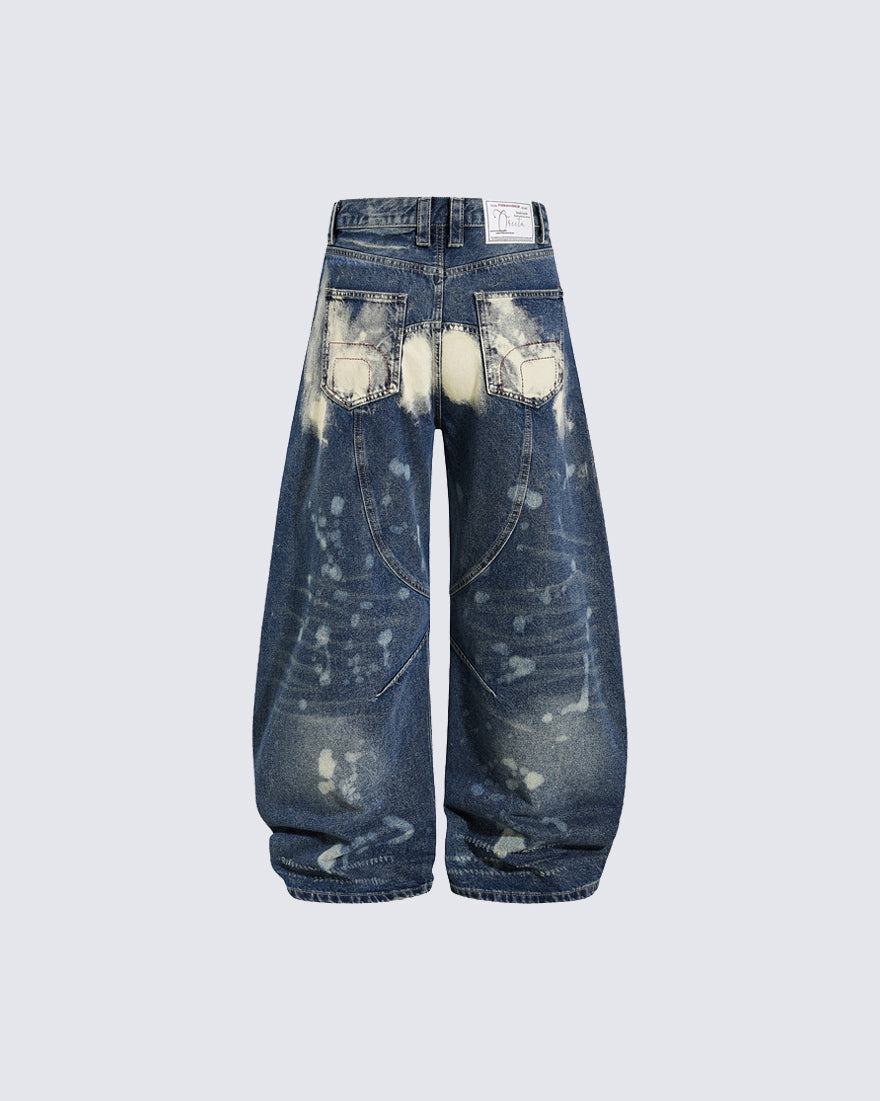 American Punk Metal Blade Denim Pants