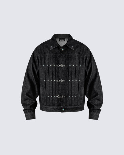 Vintage Flight Buckle Denim Jacket