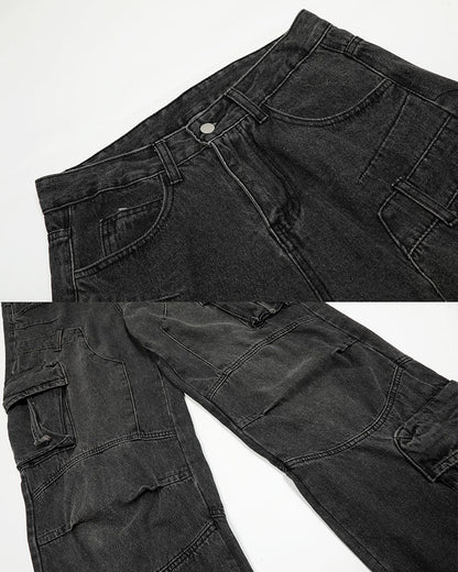HighStreet Vibe Heavy Wash Multi-Pocket Denim Pants