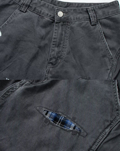 American Wrinkled A-Line Utility Jeans