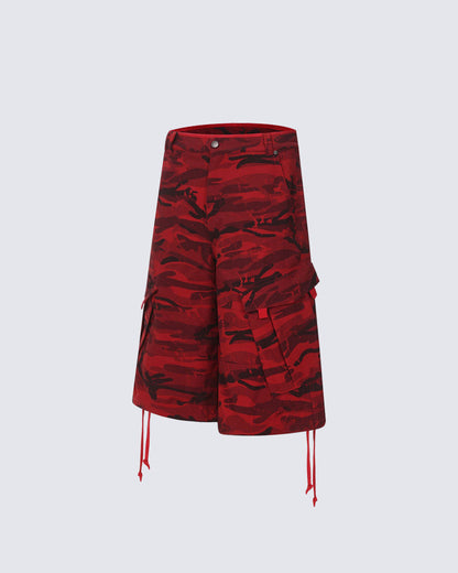 Light Asian Street Camo Utility Shorts
