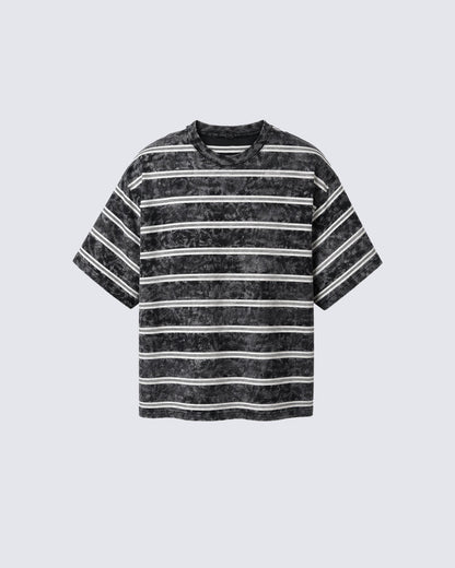 Vintage Washed Stripe Oversized Tee