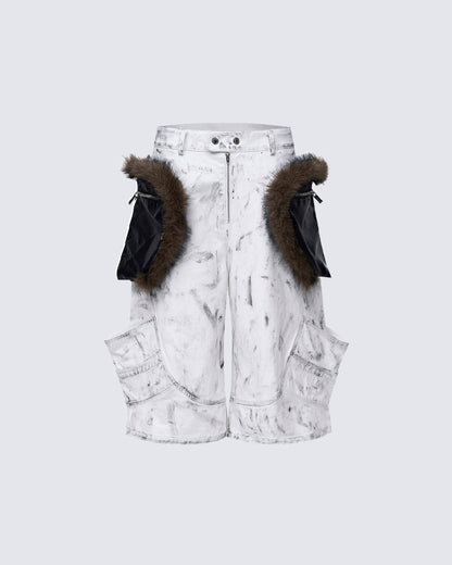 New Wasteland Fur Pocket Utility Shorts