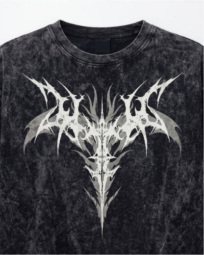 Vintage Bleach Wash Tribal Skull T-shirt