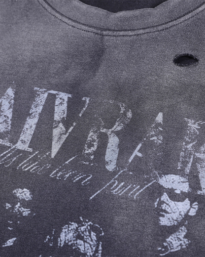 Vintage Washed Distressed Portrait Graphic Tee