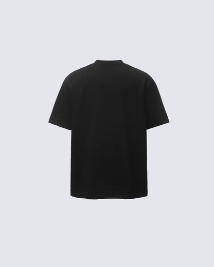 Minimal Studded Letter Print Street T-Shirt