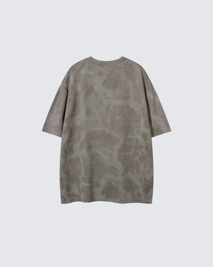 Tie-Dye Tribal Flame Graphic Oversized T-Shirt