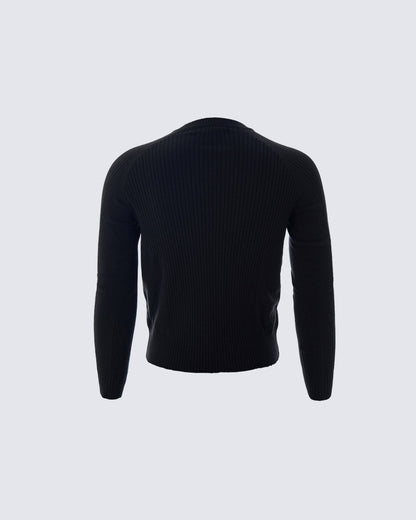 New Vintage Slim-Fit Knit Long Sleeve Sweater