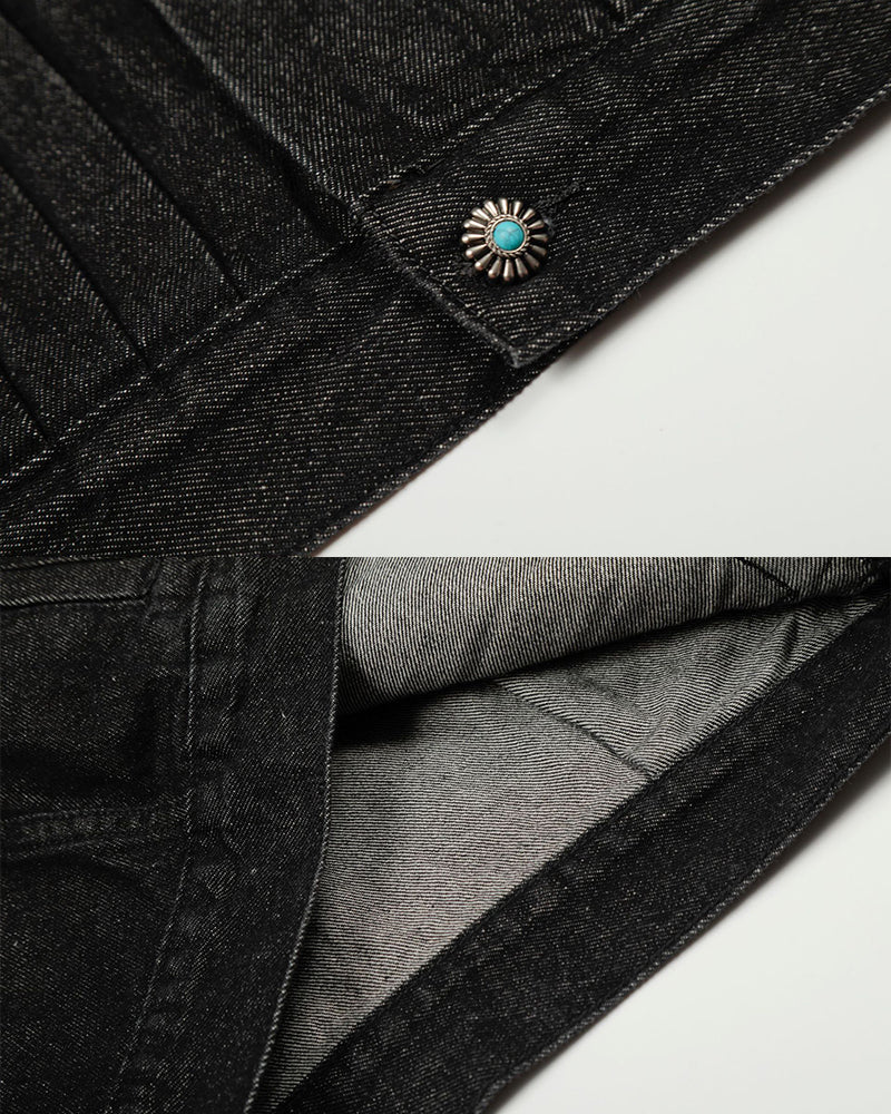 Vintage Flight Buckle Denim Jacket