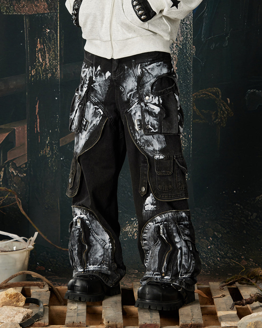 New Washed Multi-Pocket Street Cargo Pants