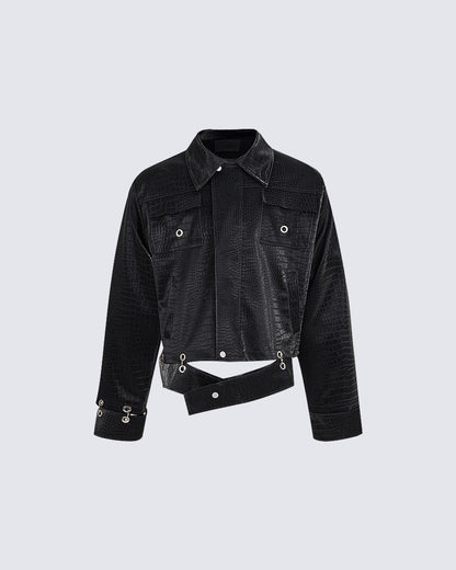 Street Style Short Leather Outerwear