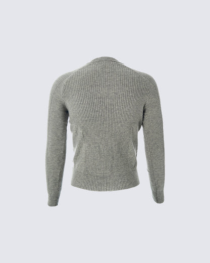 New Vintage Slim-Fit Knit Long Sleeve Sweater