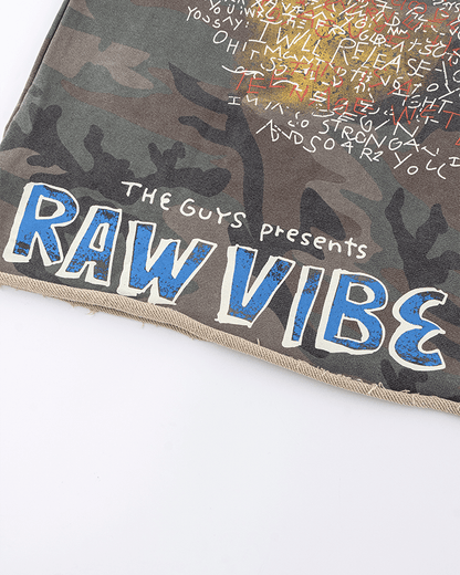 Graffiti Camo Sleeveless Oversized T-Shirt