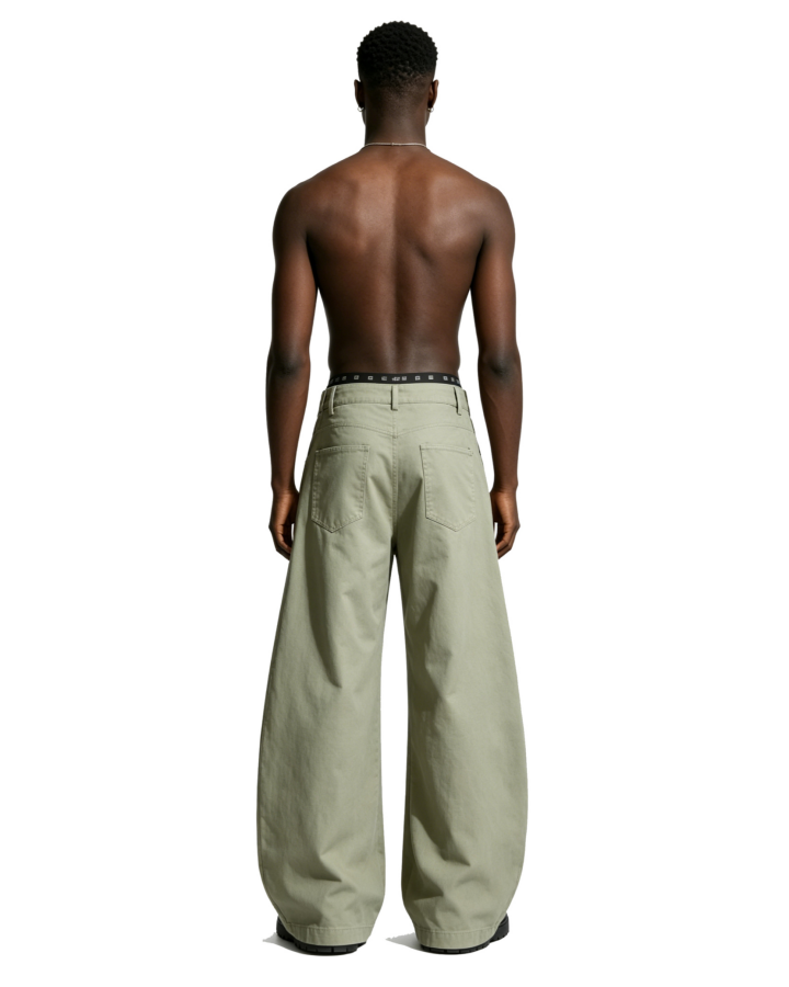 American Street Studded Wide-Leg Cargo Pants