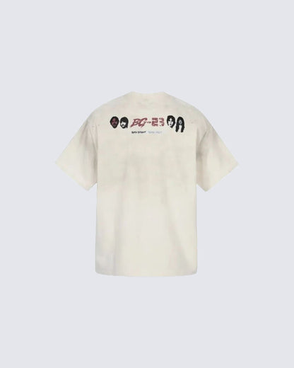 Vintage Rock Graphic Distressed Print Short Sleeve