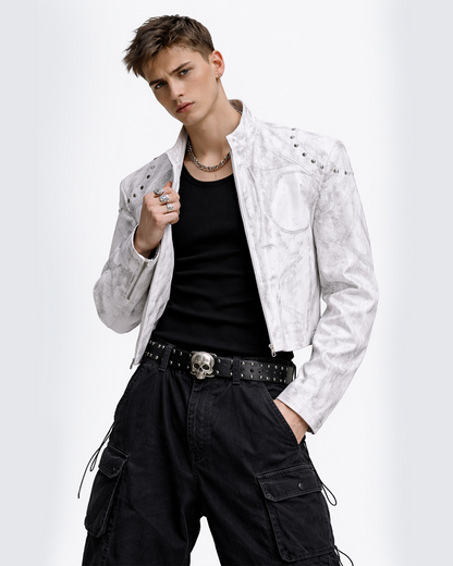 Studded Moto Leather Jacket